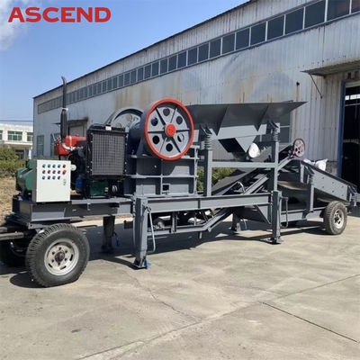 150-200tph Capacity Coal Marble Mobile Jaw Crusher With Vibrating Feeder Large Scale Mining Machinery