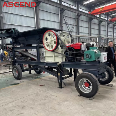 150-200tph Capacity Coal Marble Mobile Jaw Crusher With Vibrating Feeder Large Scale Mining Machinery