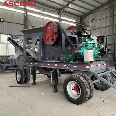 150-200tph Capacity Coal Marble Mobile Jaw Crusher With Vibrating Feeder Large Scale Mining Machinery